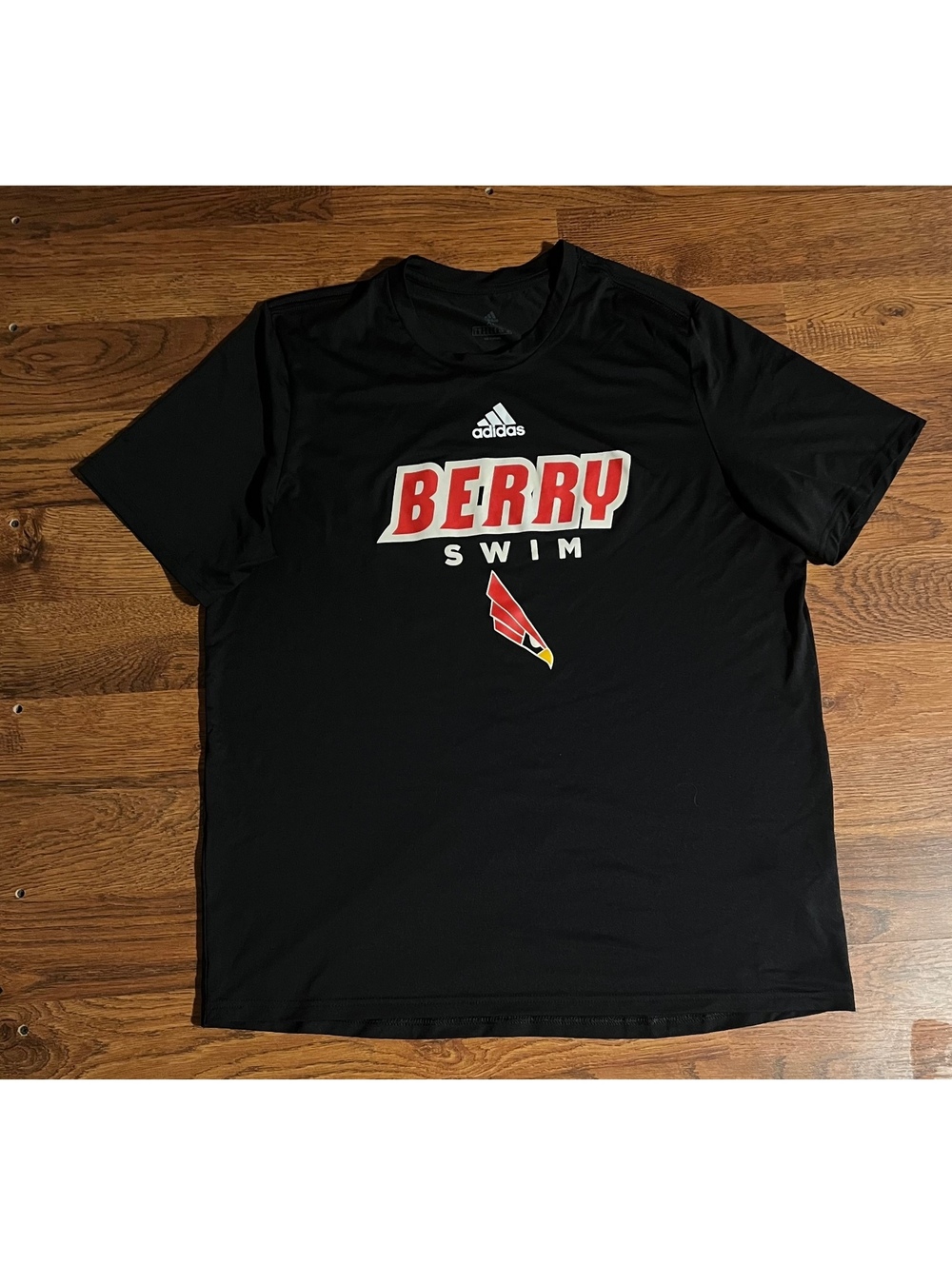 Adidas Berry Swim Black Athletic T-Shirt XL